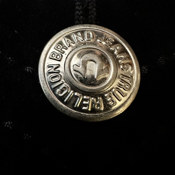 🇺🇸 MADE IN USA Y2K True Religion Velvet Low Rise Flare Jeans - Picture 8 of 8